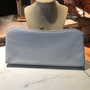 Vintage white Dante Dover large textured white clutch